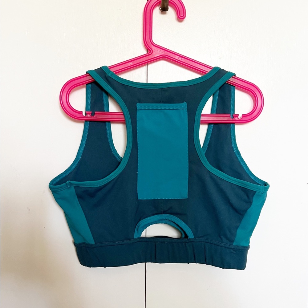 Gymshark Prism Color Block Sports Bra Teal Blue G… - image 2